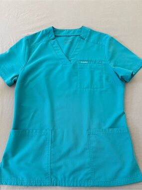 Jaanuu Women's Teal V-Neck Scrub Top